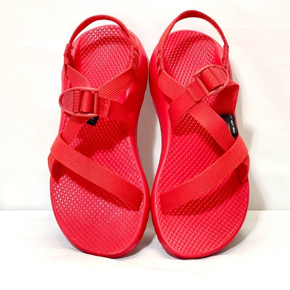 Chaco Women's Size 7 Hiking Sandals Sport Strappy Red Toe Loop Water - Picture 4 of 4